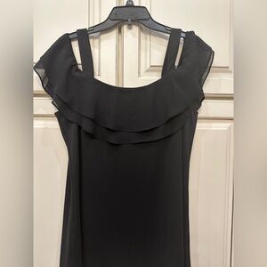 Elegant Black Ruffled Dress